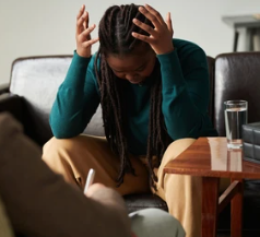 african women in depressing counselling session